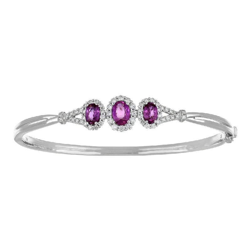 Pink Sapphire Bangle (Pink Sapphire 2.28 cts. White Diamond 0.89 cts.)