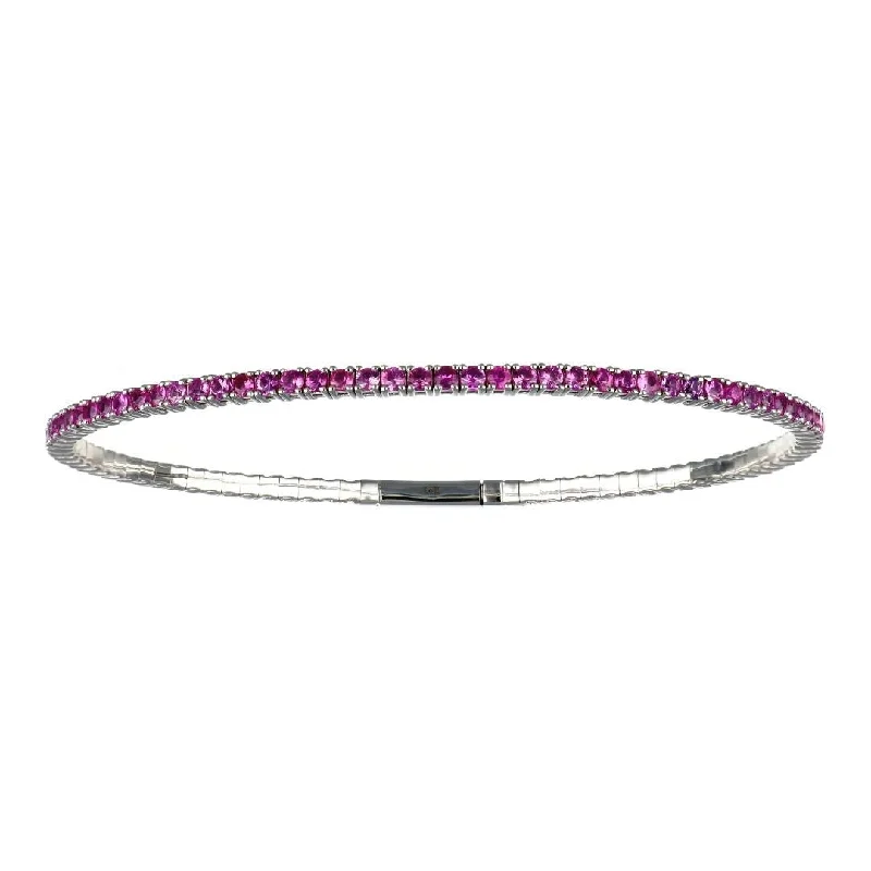 Pink Sapphire Flexible Bangle (Pink Sapphire 3.57 cts.)