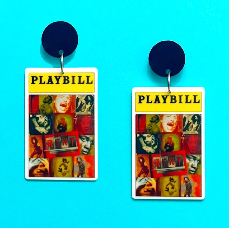 Playbill Rent Acrylic Drop Earrings