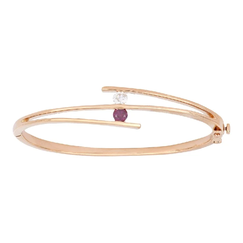 Purple Diamond Bangle (Purple Diamond 0.3 cts. White Diamond 0.3 cts.)