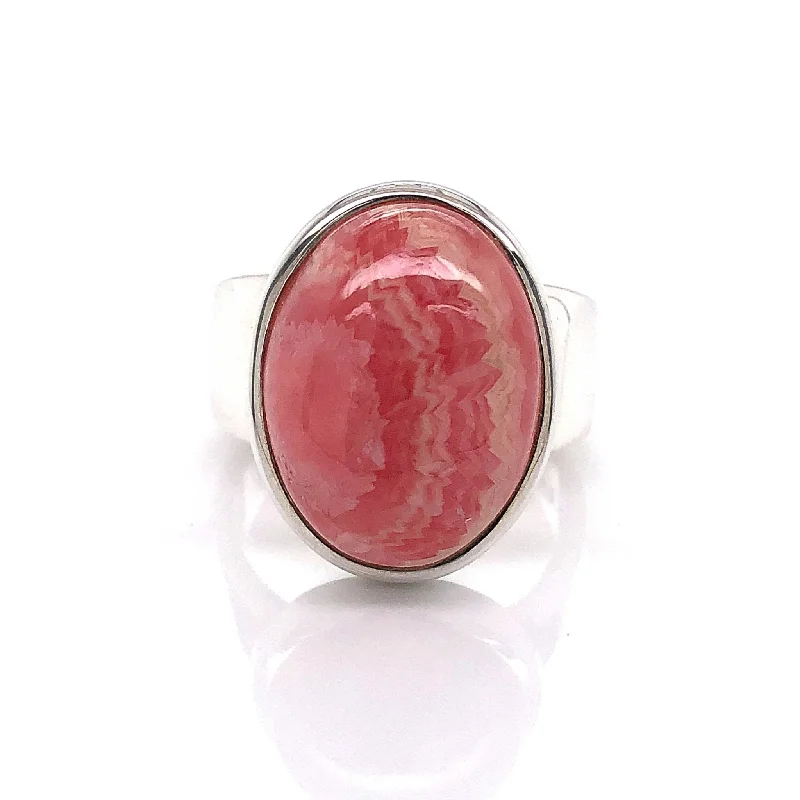 'Kalli' Silver Rhodochrosite Gemstone Ring