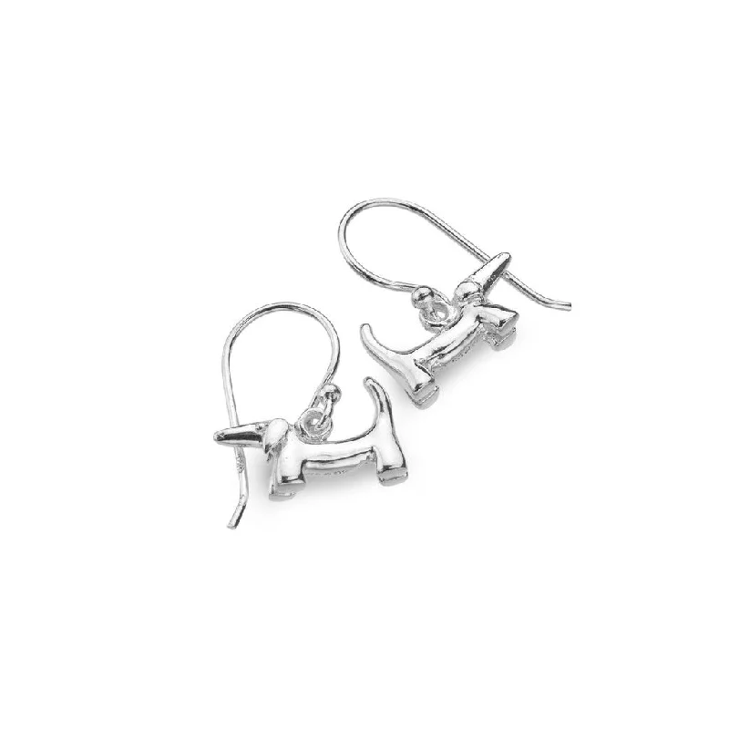 Sea Gems Dachshund Drop Earrings