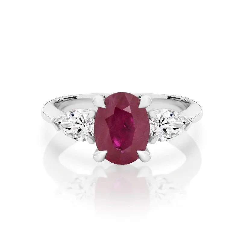 Oval Ruby and Diamond Ring