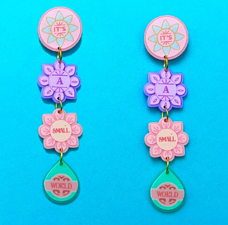 Small World Tiered Acrylic Drop Earrings