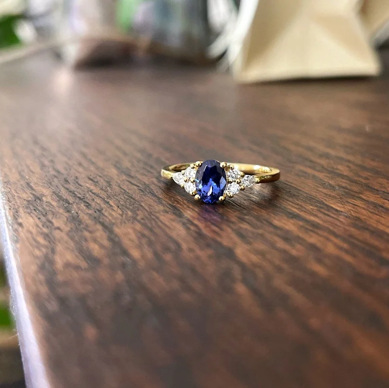 Stanton Color Tanzanite and Diamond Ring