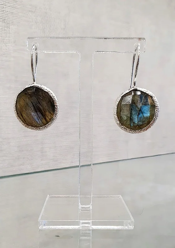 Sterling Silver and Labradorite Drop Earrings