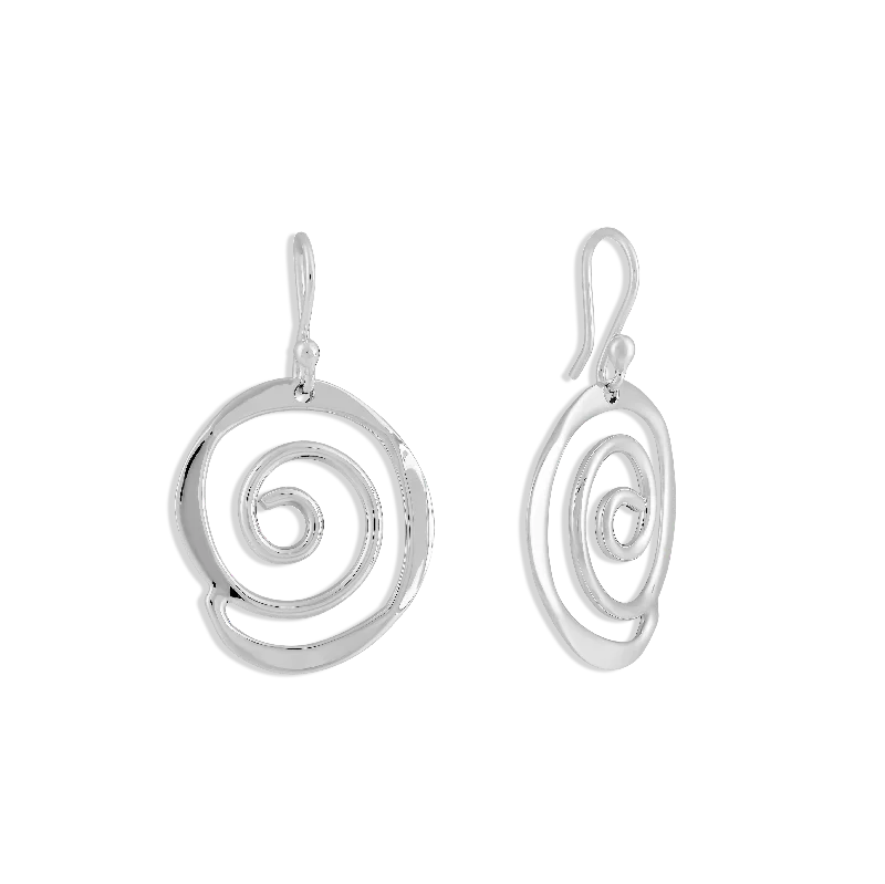 Sterling Silver Dangly Spiral Earrings