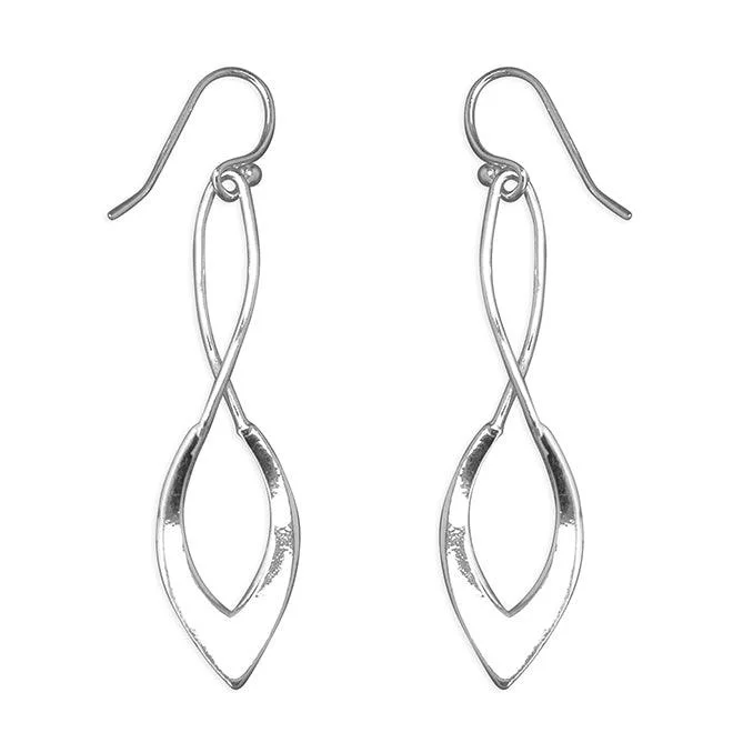 Sterling Silver Twist Drop Earrings