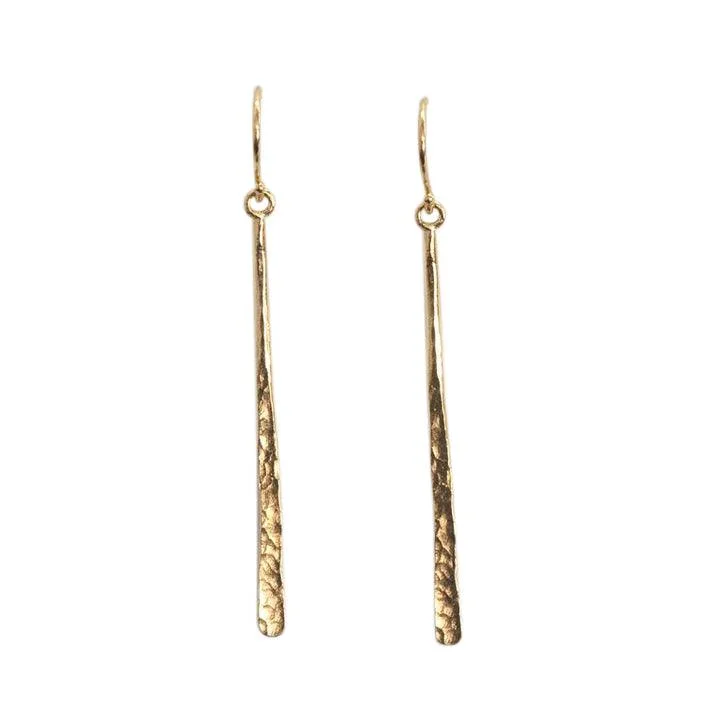 Gold Vermeil Sterling Silver Stick Drop Earrings