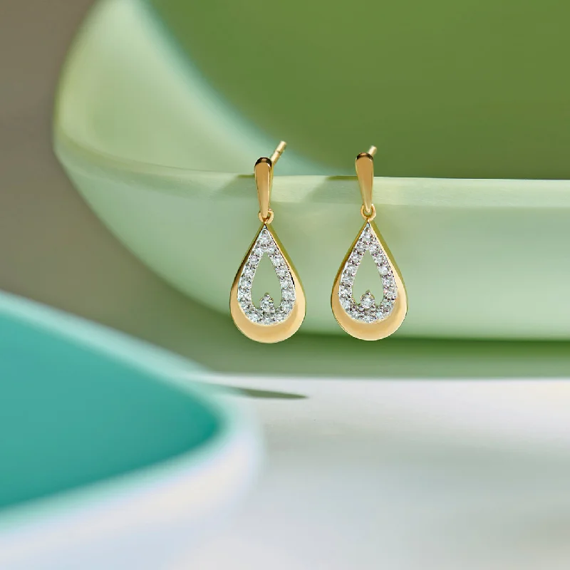 Teardrop Diamond Earrings