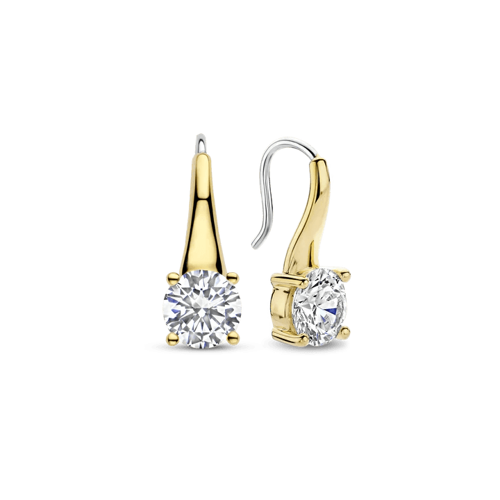 Ti Sento Gold Plated Cubic Zirconia Drop Earrings