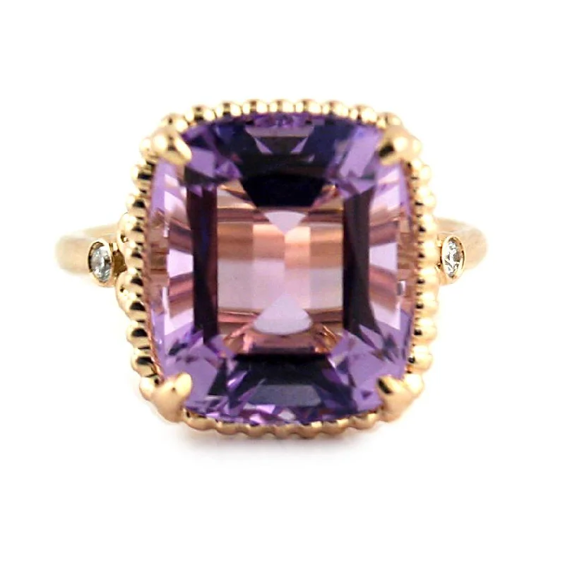 Tiffany Sparklers Amethyst Cocktail Ring 18K Rose Gold