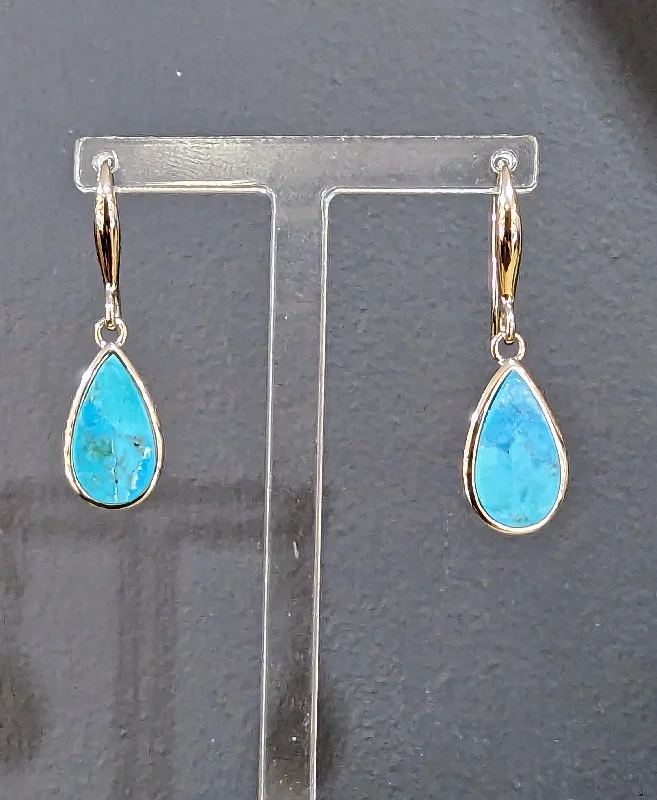 Unique & Co Silver Turquoise Drop Earrings