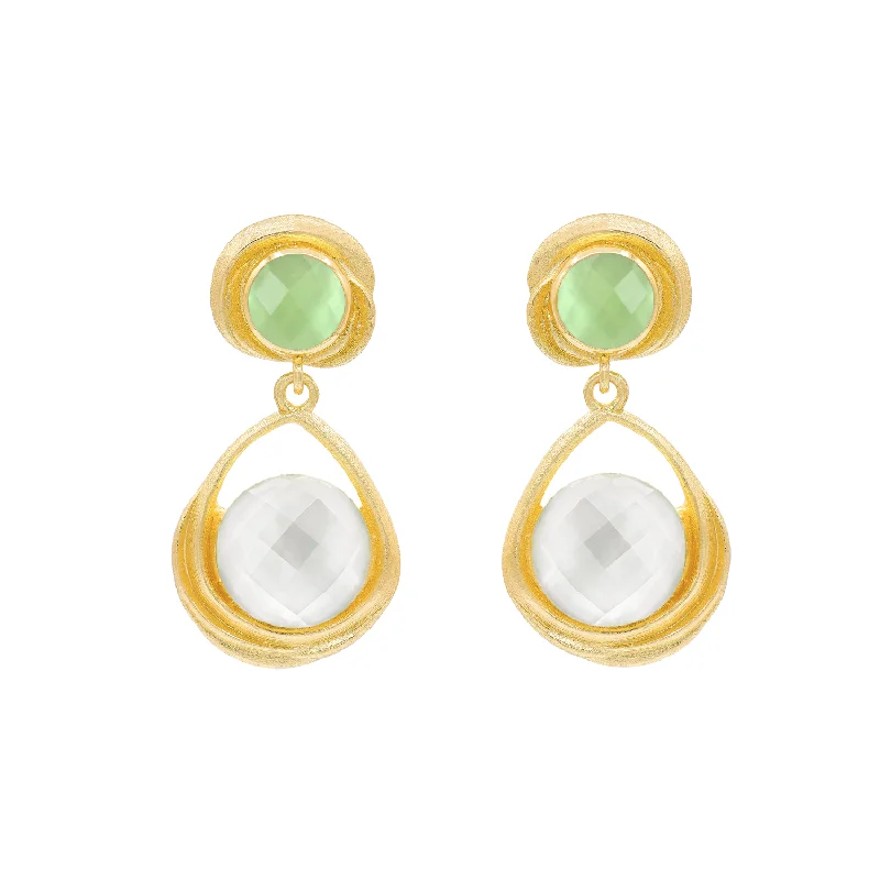 Green Amethyst and Mother of Pearl