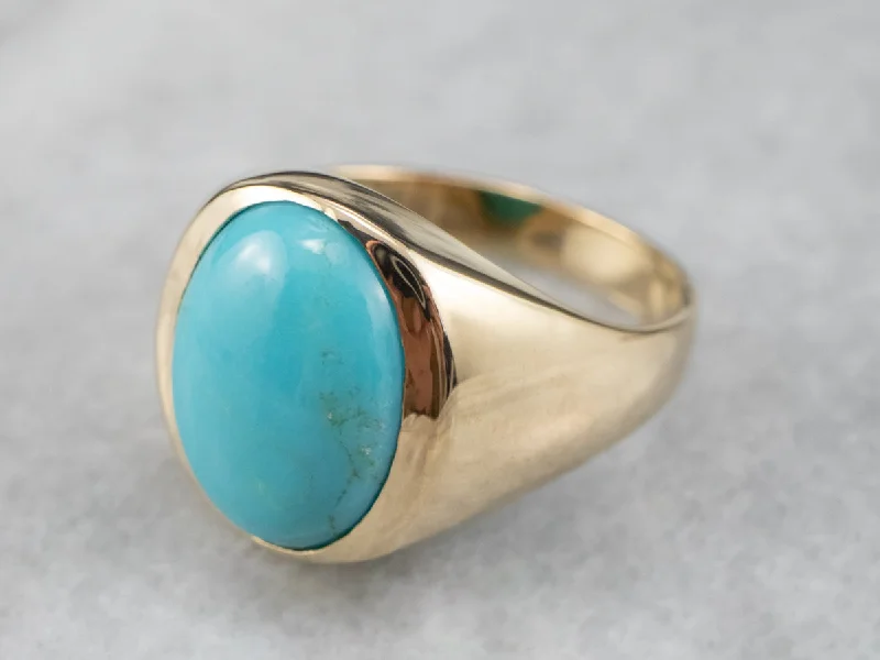 Vintage Turquoise Gold Ring