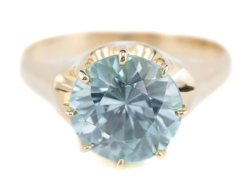 Woodman Blue Zircon Gold Ring