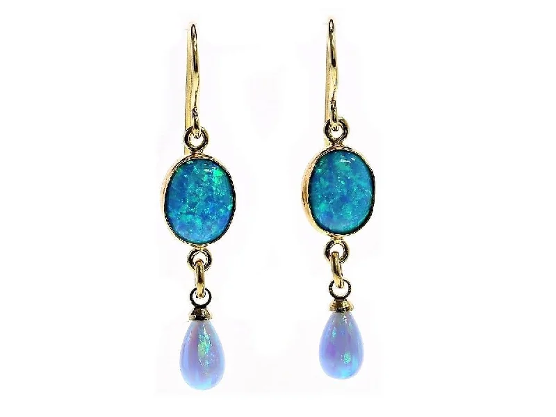 Yaron Morhaim Gold Opal Drop Earrings