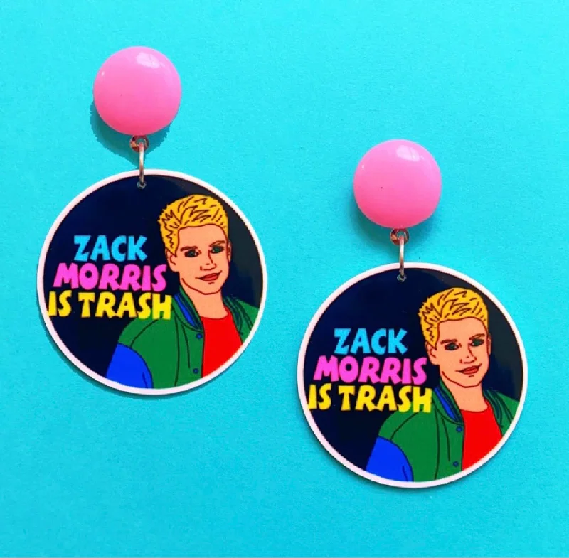 Zach Is Trash Drop Earrings