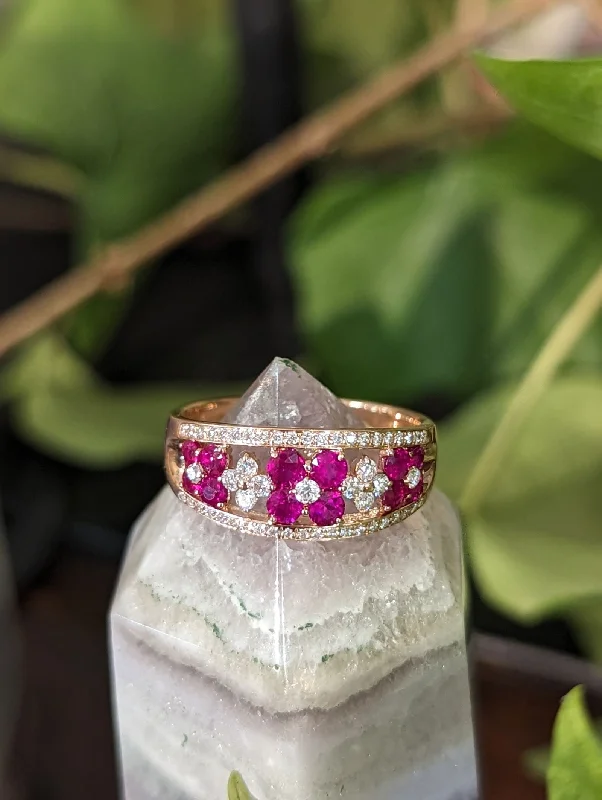 Ruby Flower Ring