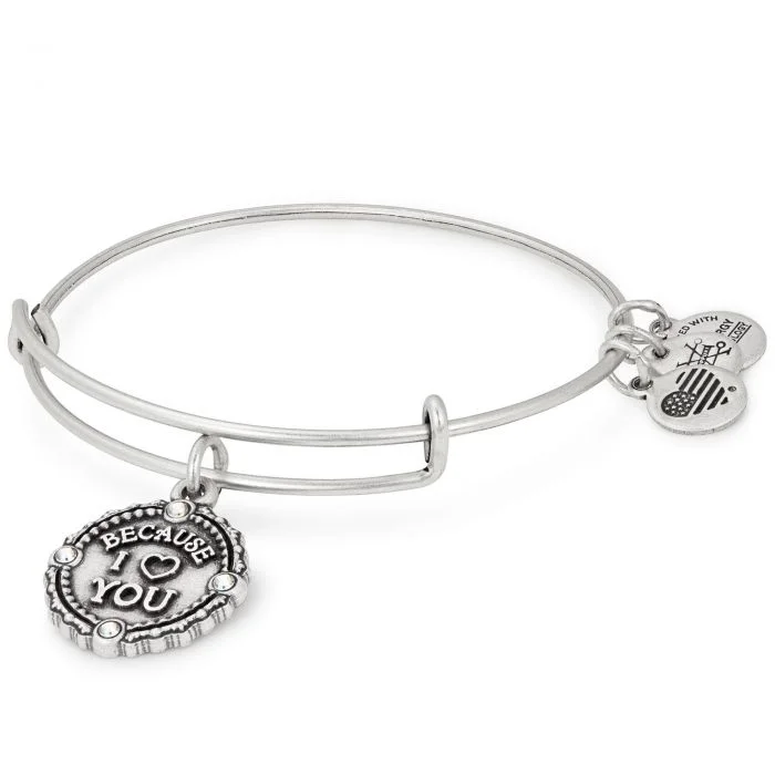 ALEX AND ANI Because I Love You Charm Bangle