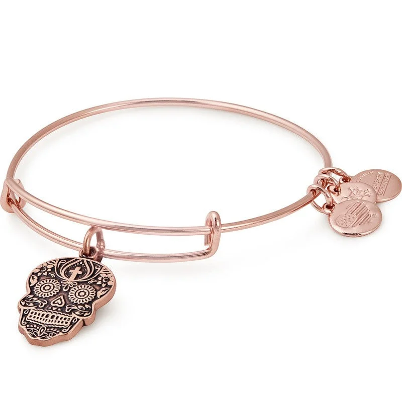 ALEX AND ANI Calavera Charm Bangle