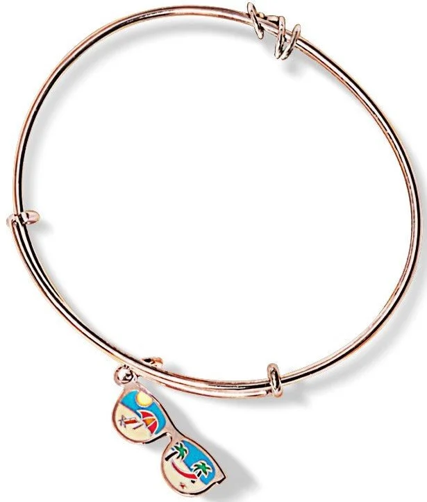 ALEX AND ANI Caribbean Limited Edition Rose Sunglasses Charm Bangle