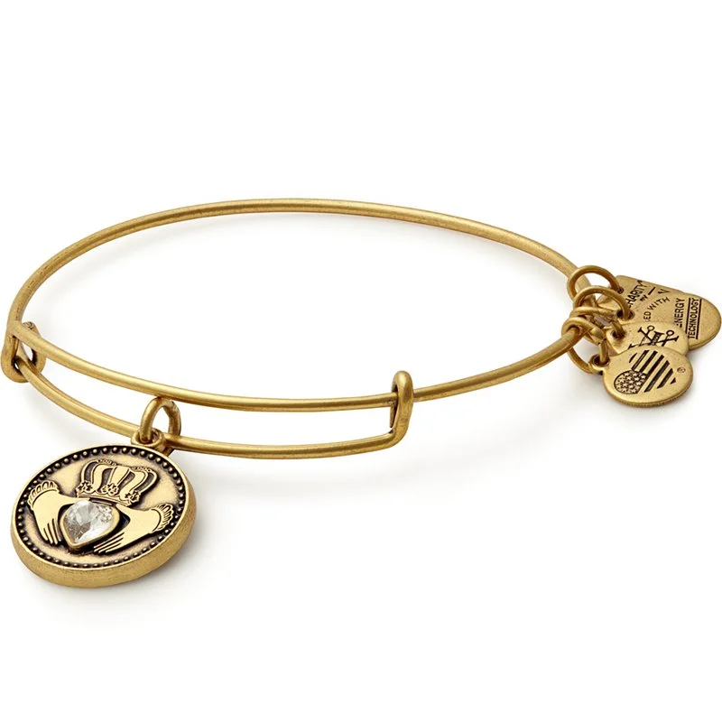 ALEX AND ANI Claddagh Charm Bangle