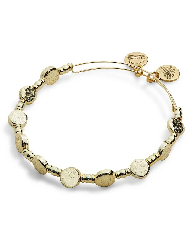 ALEX AND ANI Coin Metal Beaded Bangle