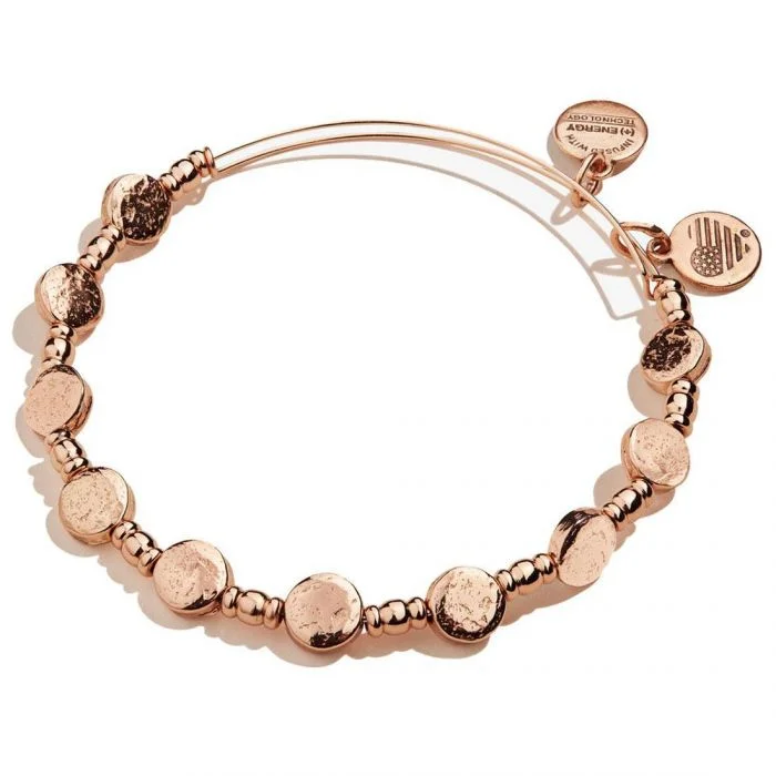 ALEX AND ANI Coin Metal Beaded Bangle