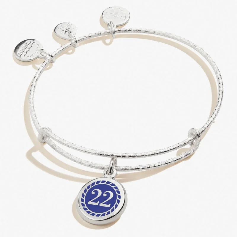 ALEX AND ANI Color Infusion Numerology Twenty Two Charm Bangle