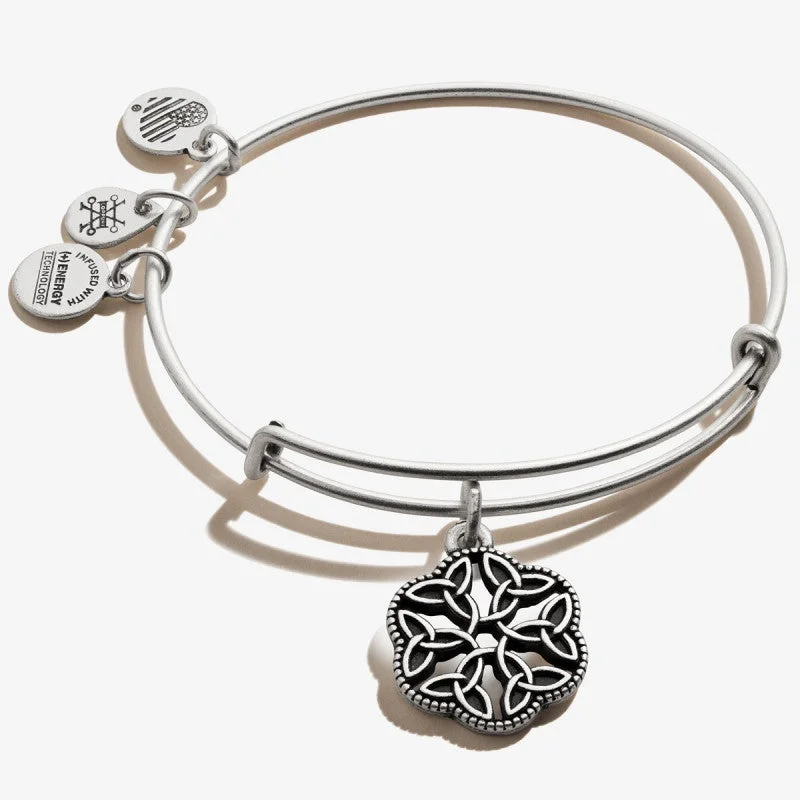 ALEX AND ANI Endless Knot Charm Bangle