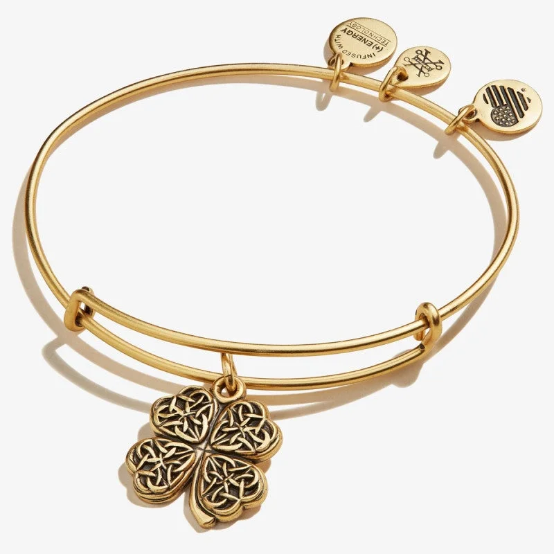 ALEX AND ANI Four Leaf Clover Bangle