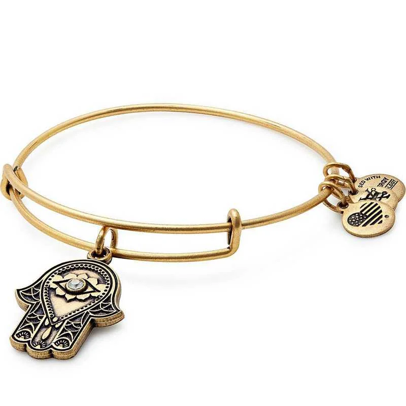 ALEX AND ANI Hand of Fatima Charm Bangle