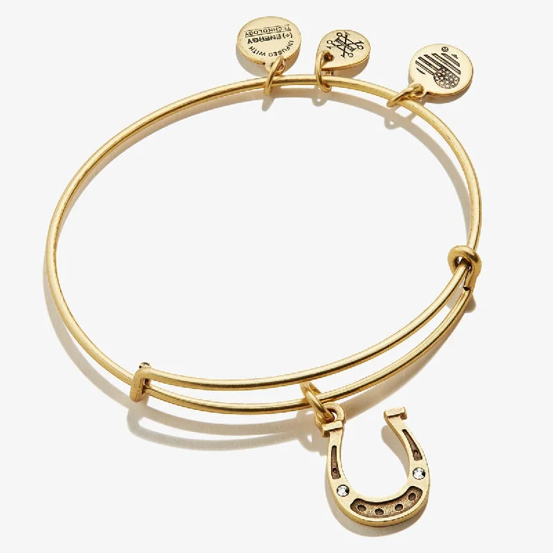 ALEX AND ANI Horseshoe Charm Bangle