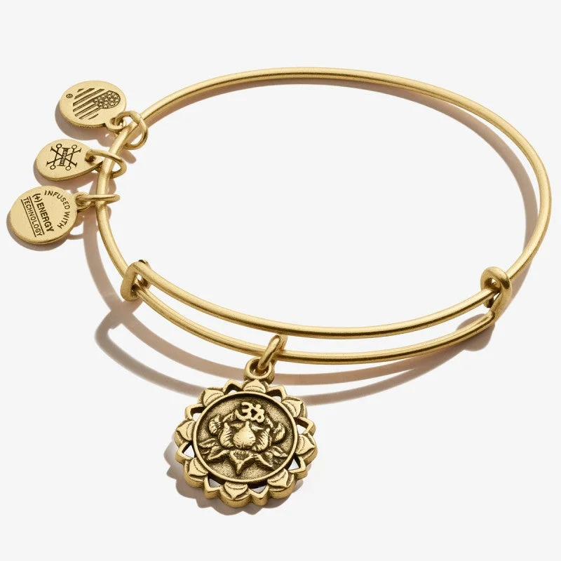 ALEX AND ANI Lotus Peace Petals Charm Bangle