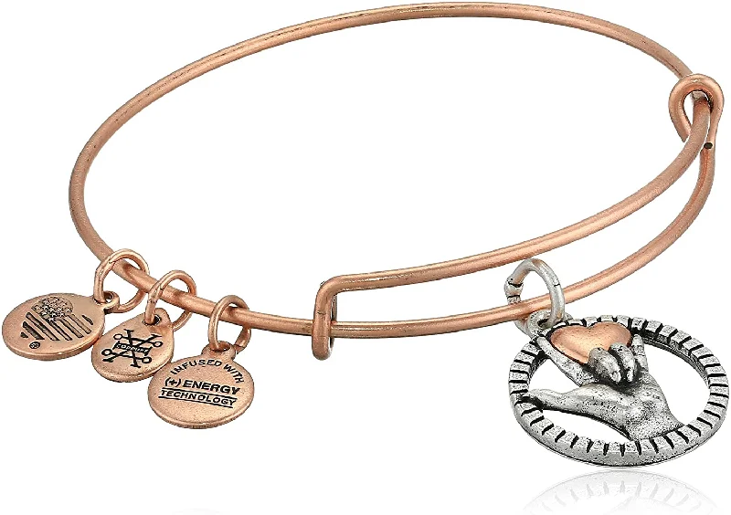 ALEX AND ANI Love Sign Language Charm Bangle