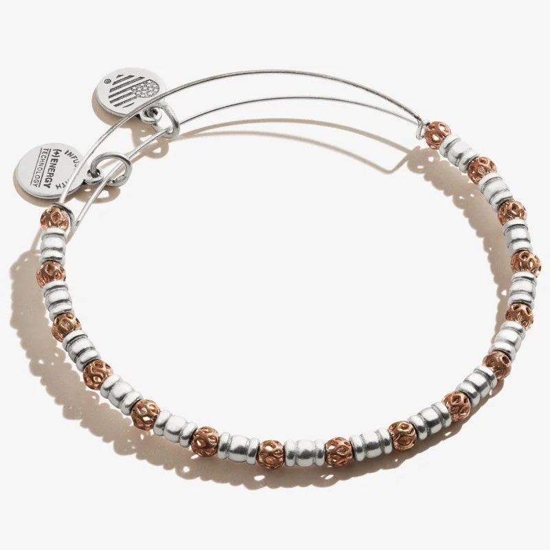 ALEX AND ANI Orbit Two Tone Beaded Bangle