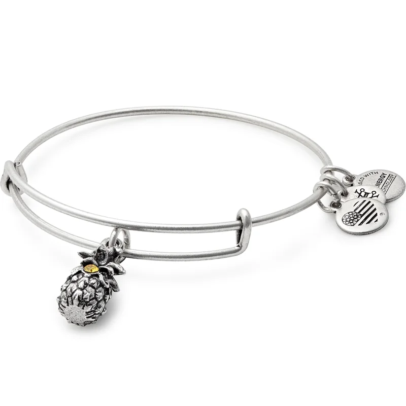 ALEX AND ANI Pineapple Charm Bangle