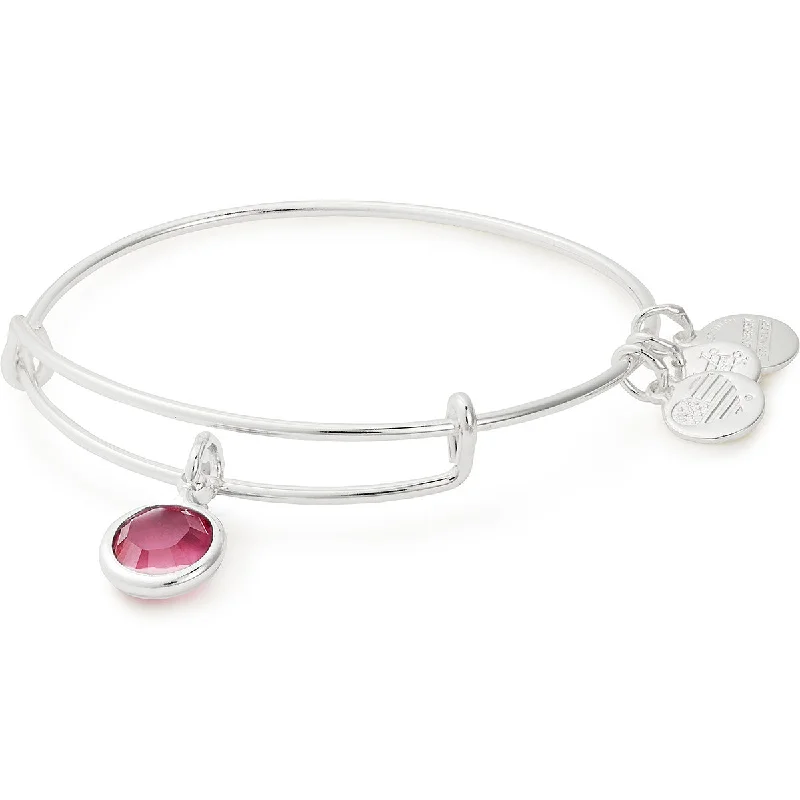 ALEX AND ANI Rose Birthstone Charm Bangle, October