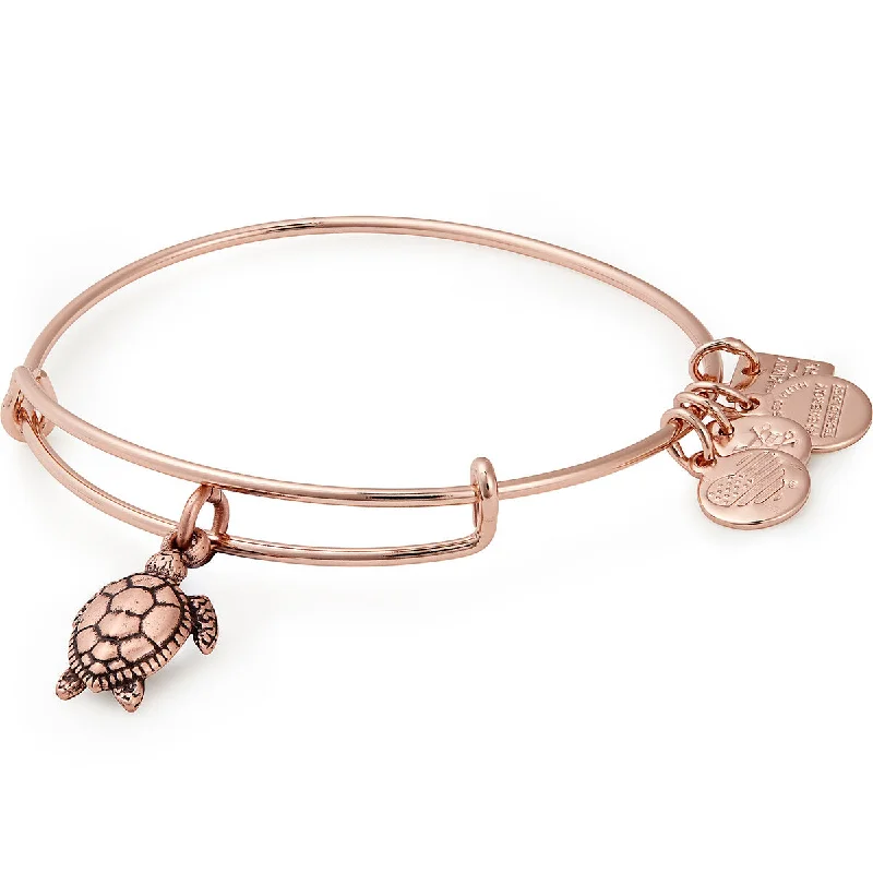 ALEX AND ANI Sea Turtle Charm Bangle