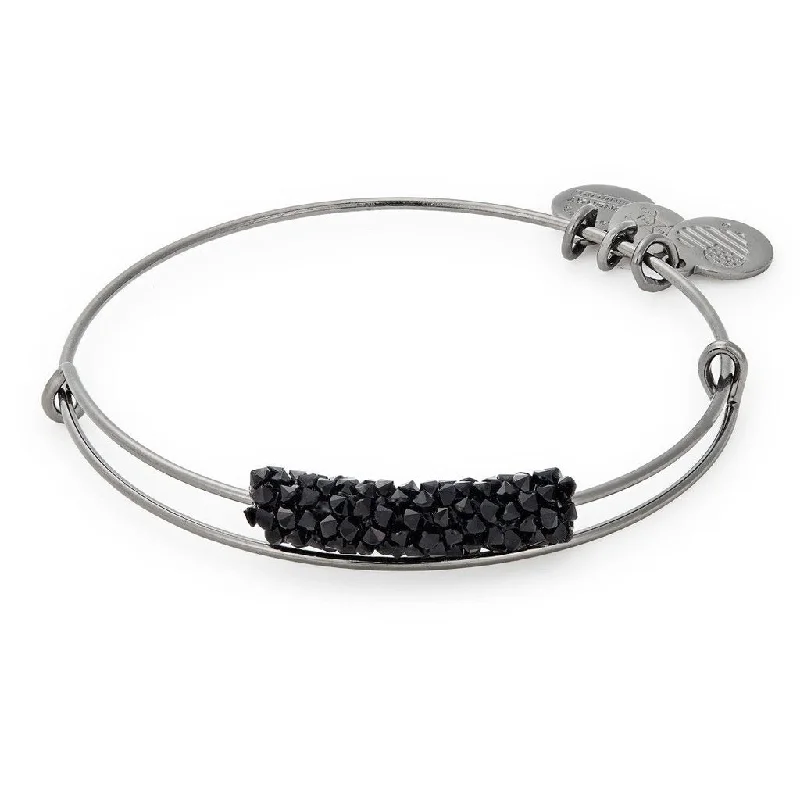 ALEX AND ANI Silent Night Fine Rocks, Midnight Silver  Bracelet