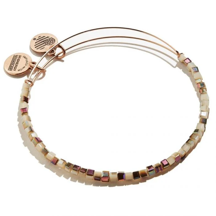 ALEX AND ANI Zephyr Horizon Bracelet Shiny Rose Gold Finish