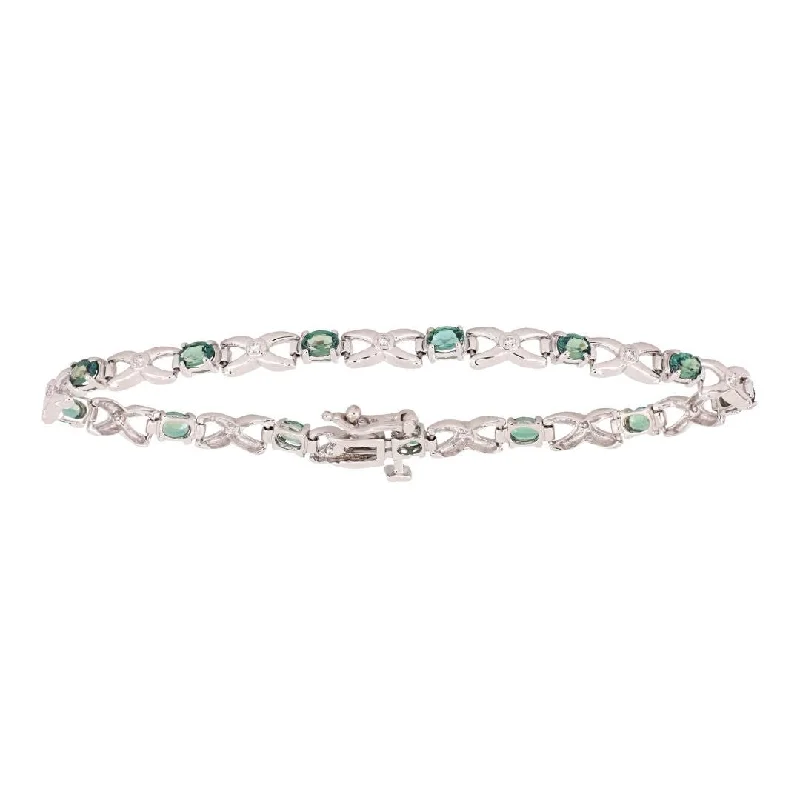 Alexandrite Bracelet (Alexandrite 2.73 cts. White Diamond 0.1 cts.)