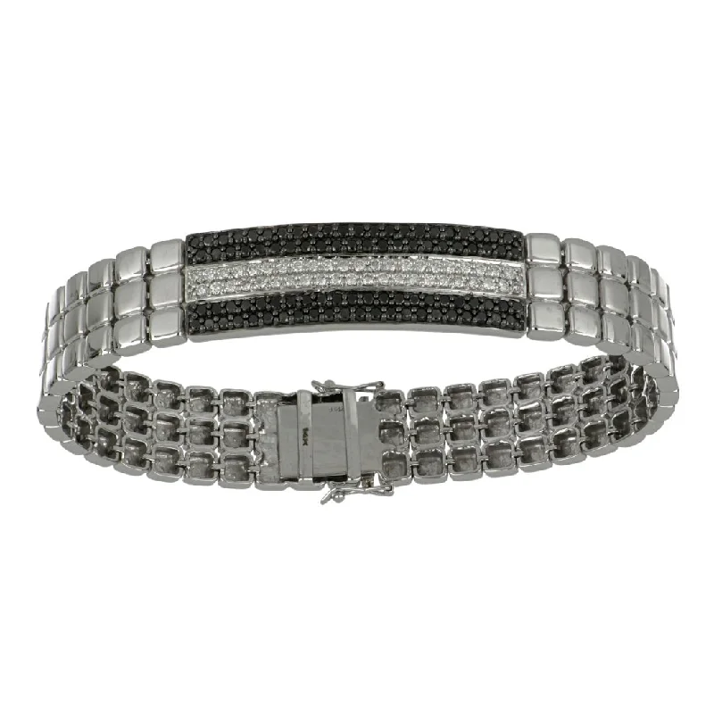 Black Diamond Men's Bracelet (Black Diamond 1.92 cts. White Diamond 0.78 cts.)