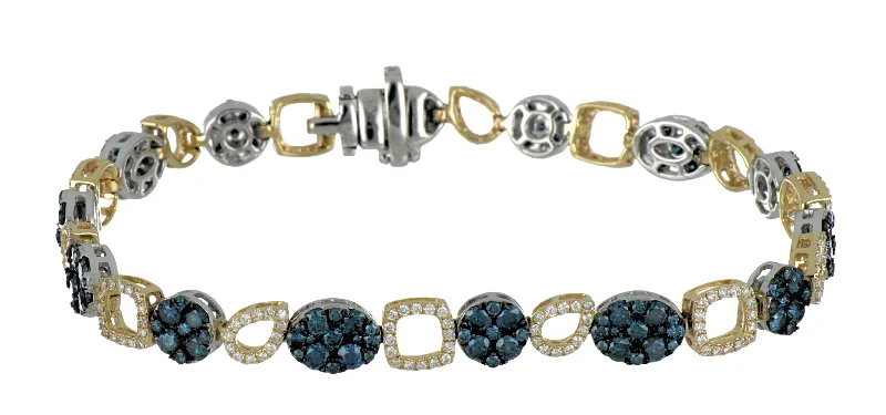 Blue Diamond Ladies Bracelet (Blue Diamond 3.95 cts. White Diamond 0.68 cts.)