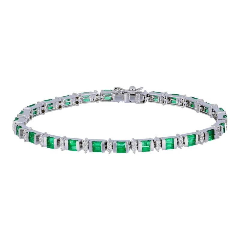 Emerald Bracelet (Emerald 3.14 cts. White Diamond 0.96 cts.)