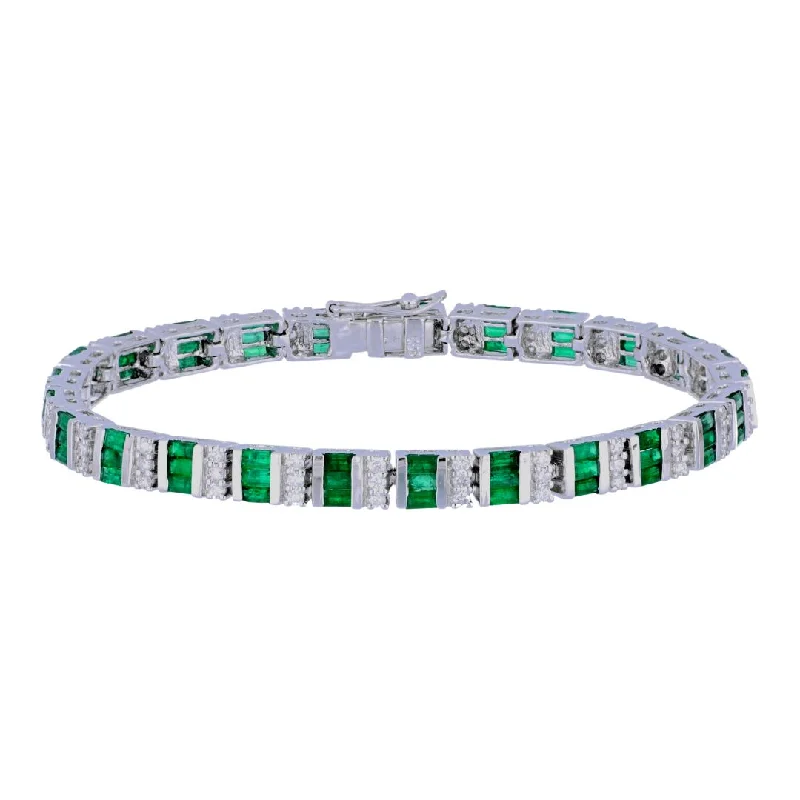 Emerald Bracelet (Emerald 4.18 cts. White Diamond 1.25 cts.)