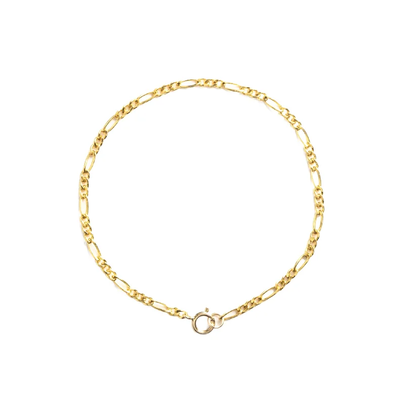 Figaro Bracelet In Gold Filled