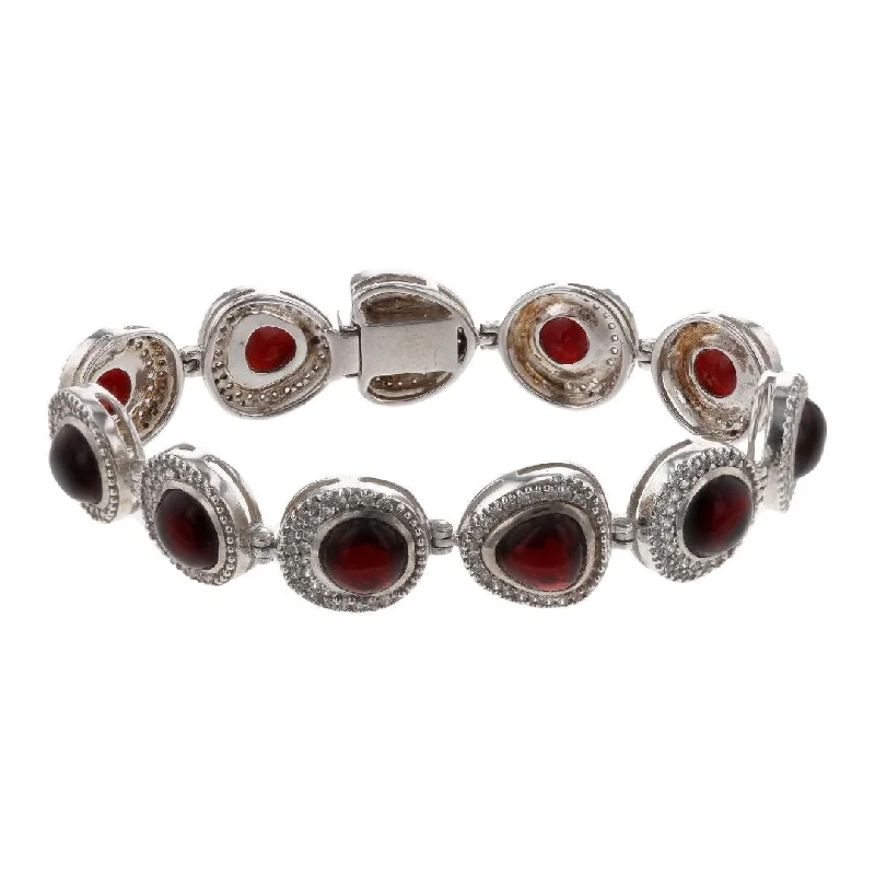 Garnet Bracelet (Garnet 18.18 cts. Cubic Zirconia)