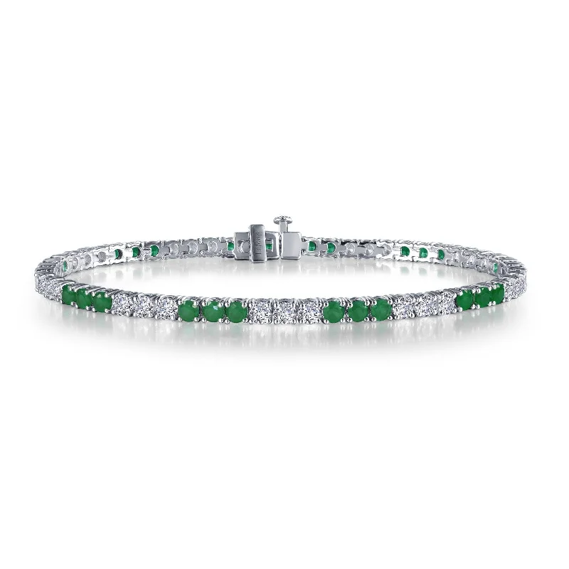 Lafonn Classic Round Emerald Bracelet B2001CEP72